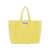 Sac Weekend A Rayures - Pristine & Neon Yellow