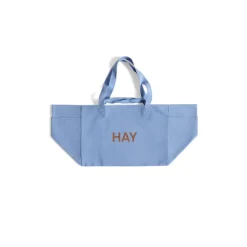 Sac Weekend En Coton Recycle - Bleu Ciel