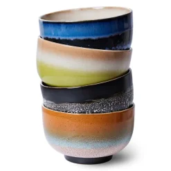 Set De 4 Bols Ceramique 70'S Groovy