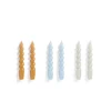 Set De 6 Bougies Spiral - Mandarine/Bleu/Gris