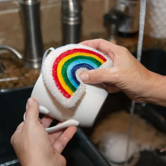 Set De 2 Eponges Arc-En-Ciel