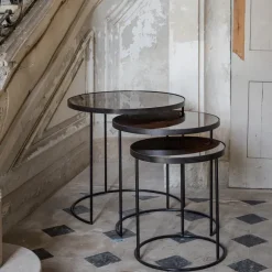 Set De 2 Tables D'Appoint Heavy Aged Bronze