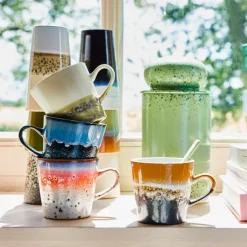 Set De 4 Tasses Americano 70'S Pegasus En Ceramique