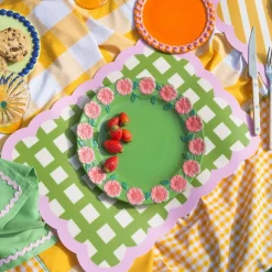 Set De Table Biscotti A Carreaux - 38 Cm X 48 Cm -Kaki & Rose