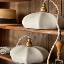 Suspension Maria En Porcelaine Biscuit - O 24 Cm