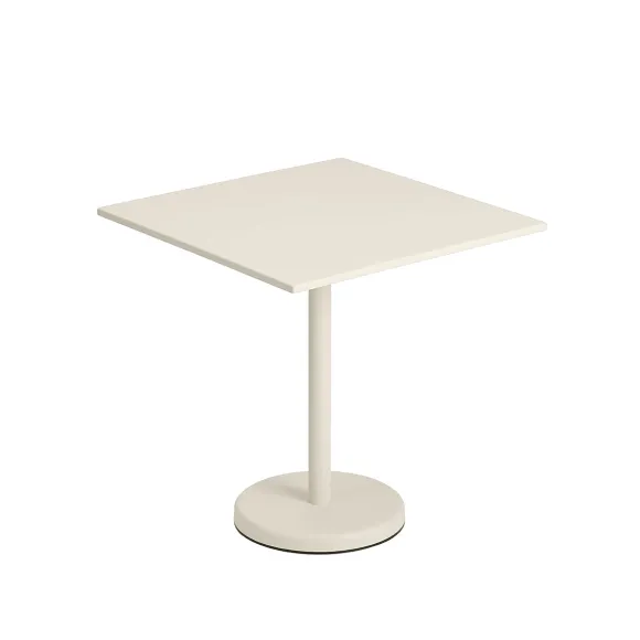 Table A Cafe Linear Steel Off-White - 70 X 70 X H 73 Cm