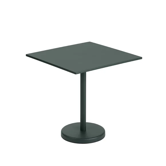 Table A Cafe Linear Steel Dark Green - 70 X 70 X H 73 Cm