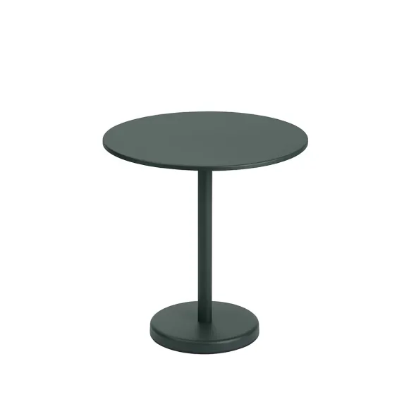 Table A Cafe Linear Steel Dark Green - O 70 X H 73 Cm