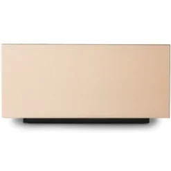 Table Basse Bloc Miroir - 60 X 60 X 32 Cm - Nude