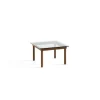 Table Basse Kofi Noyer Massif & Verre Clair - L 60 X L 60 X H 36 Cm