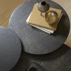 Table Basse Luna - Lava Linear - Whisky - O 80 X H 35 Cm