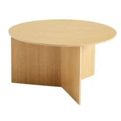 Table Basse Slit Ronde En Chene - O 65 X H 35,5 Cm