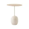 Table D'Appoint Lato Ln8 Chene / Marbre Crema Diva - O 40 Cm
