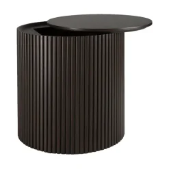 Table D'Appoint Ronde Roller Max En Acajou - Marron