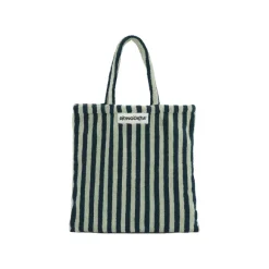 Totebag A Rayures - Sea Foam & Deep Teal