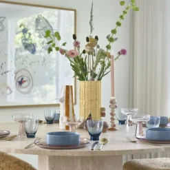 Vase A Bec Et Cils En Gres - Marron