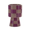 Vase Damier Asymetrique - Rose