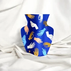 Vase En Papier Hamsa Bleu
