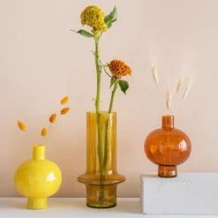 Vase En Verre Recycle Rond