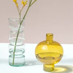 Vase En Verre Recycle Rond