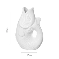Vase Monsieur Carafon Fish Blanc