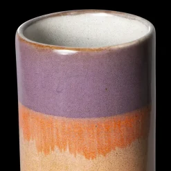 Vase Xs 70'S En Ceramique - 7.5 X 7.5 X 19 Cm