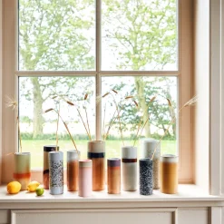 Vase Xs 70'S En Ceramique - 7.5 X 7.5 X 19 Cm