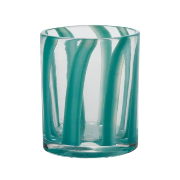Verre A Rayures - Bleu Fonce